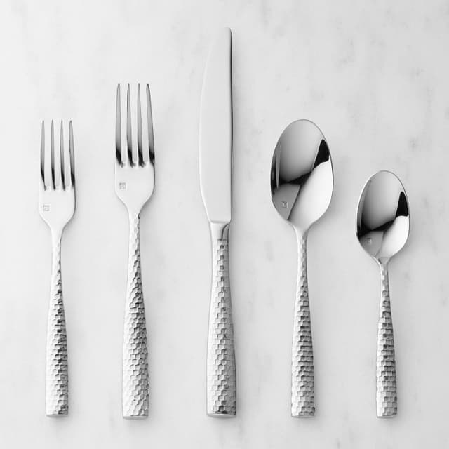 Fortessa Lucca Faceted Flatware Sets in Brushed Silver