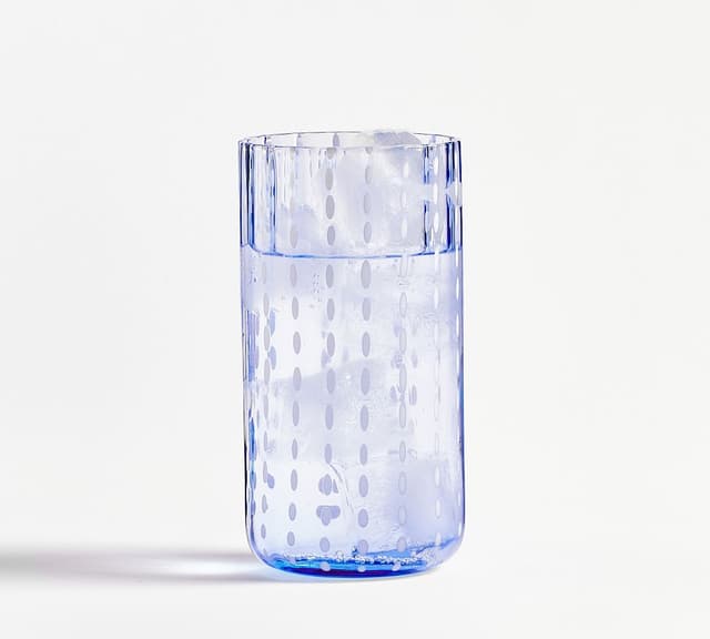 Tall Dash Tumblers in Cobalt/White, Set of 4